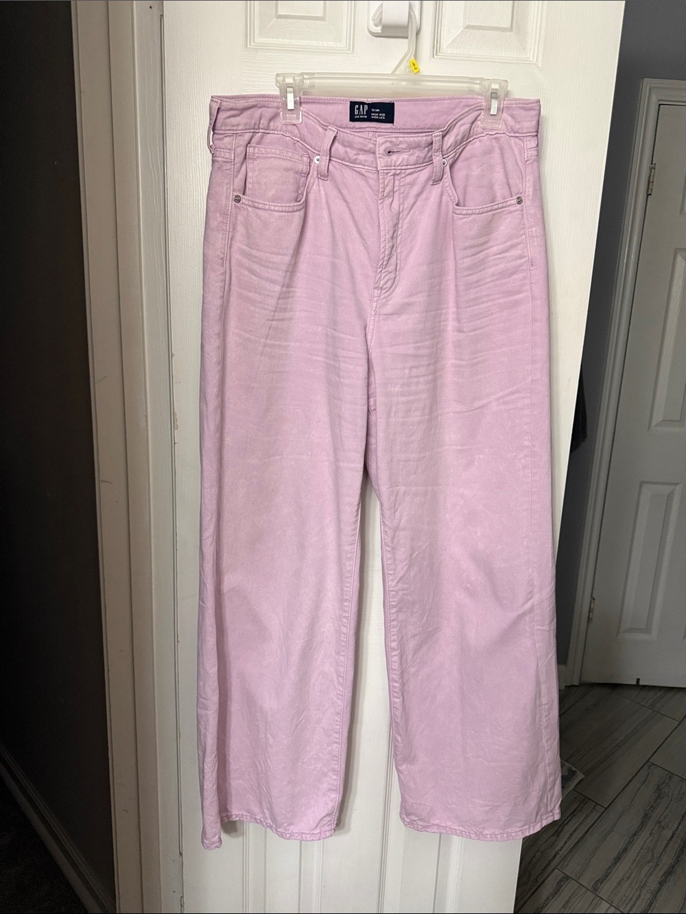 GAP Pastel Lavender High-Rise Wide Leg Jeans
